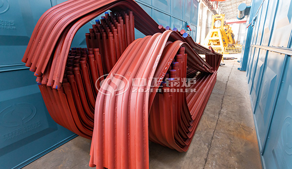 河南洛陽46MW SZS系列燃?xì)鉄崴┡仩t項目